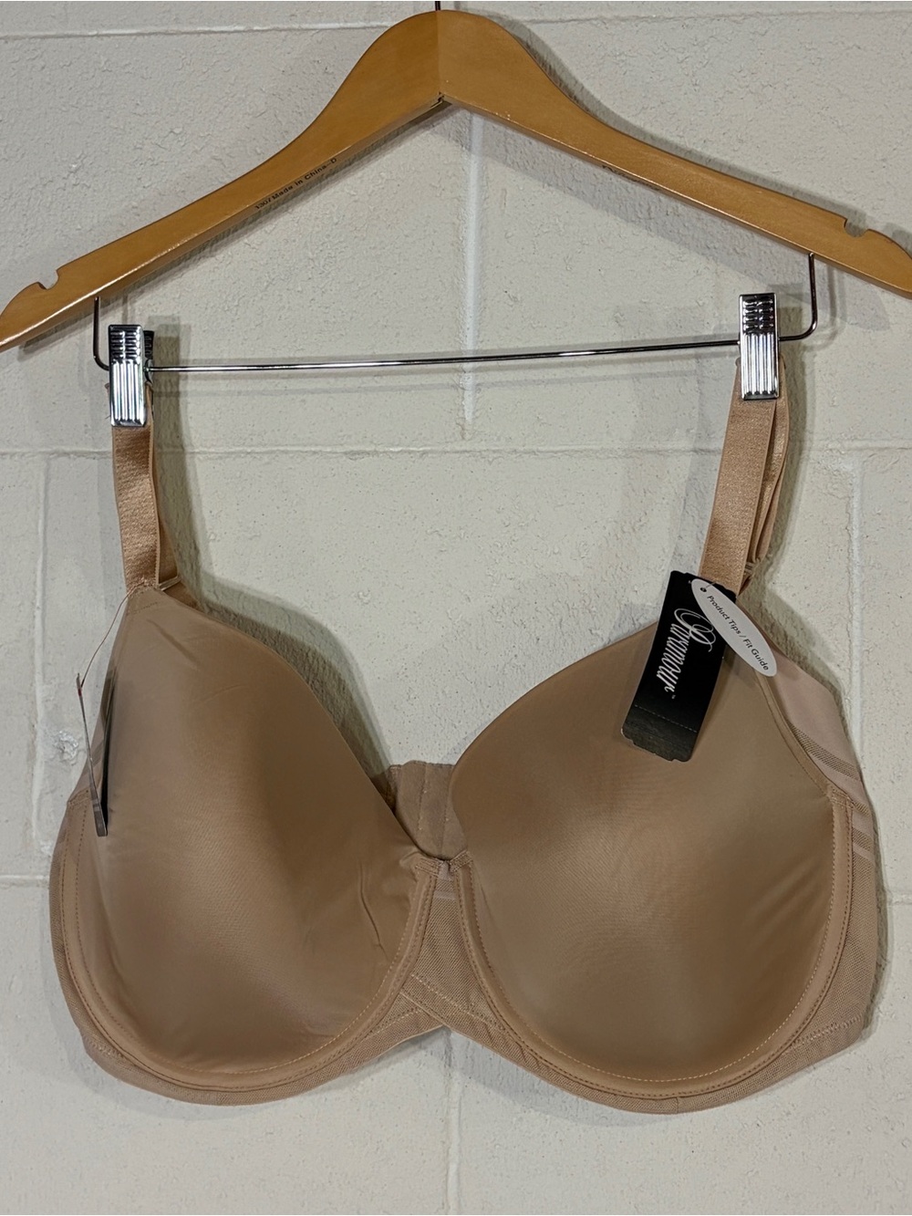 NWT Paramour Marvelous 40DDD Beige Underwire T-Shirt Bra Hook & Eye 245033